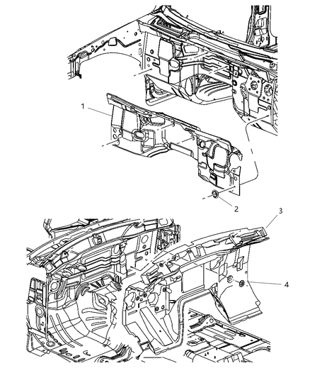 2006 Jeep Commander Insulation, Dash And Cowl Diagram