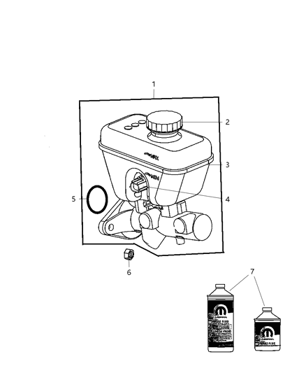 2009 Jeep Commander Brake Master Cylinder Diagram