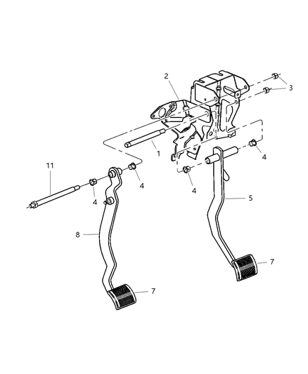 2003 Chrysler Sebring Clutch Pedal Diagram 2