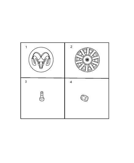 2007 Dodge Caliber Caps & Covers Diagram