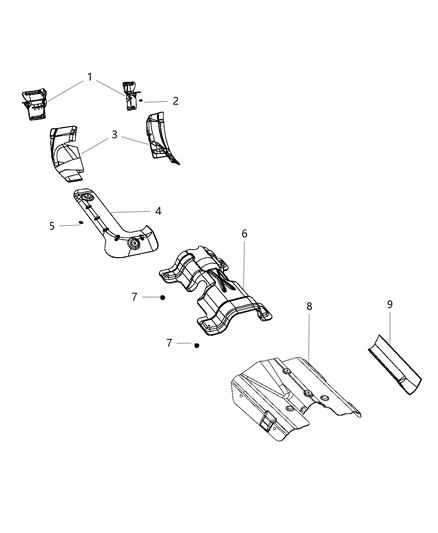 2015 Dodge Charger Exhaust System Heat Shield Diagram