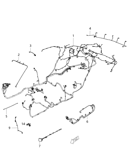 2015 Dodge Charger Wiring-Body Diagram for 68279939AA