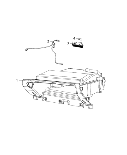 2016 Chrysler 200 Lamp, Glove Box Diagram