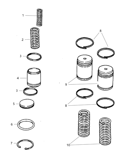 2001 Chrysler Prowler Accumulator Piston & Spring Diagram