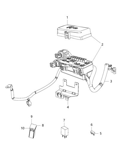 2018 Ram 3500 Auxiliary & Integral PDC Diagram