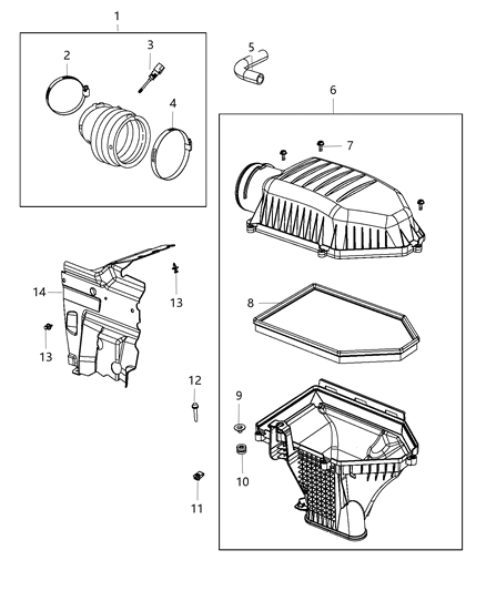 2014 Dodge Challenger Air Cleaner Diagram 3