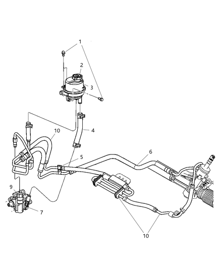 2005 Chrysler Pacifica Power Steering Hose Diagram