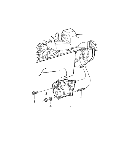 2004 Dodge Ram 2500 Starter Motor Reman Diagram for R5037199AB