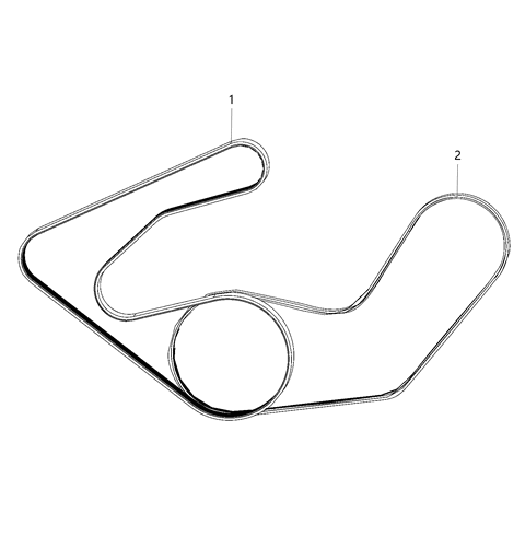 2021 Ram 1500 Belts, Serpentine & V-Belts Diagram 1