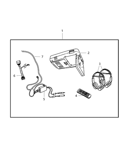 2007 Jeep Liberty DVD Rear Seat Video System Diagram