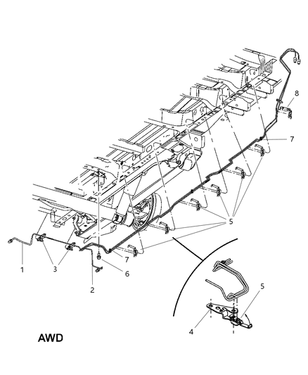 2004 Dodge Grand Caravan Lines - Chassis Diagram 1