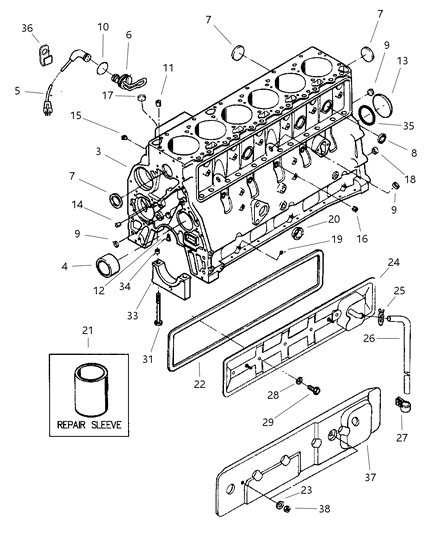 1998 Dodge Ram 2500 Cylinder Block Diagram 2