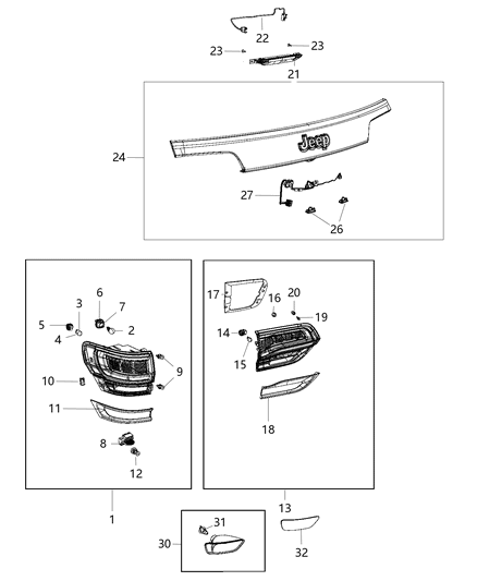 2014 Jeep Grand Cherokee Lamp-Tail Diagram for 68236105AA