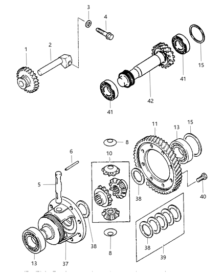 1997 Dodge Avenger Differential Diagram 1