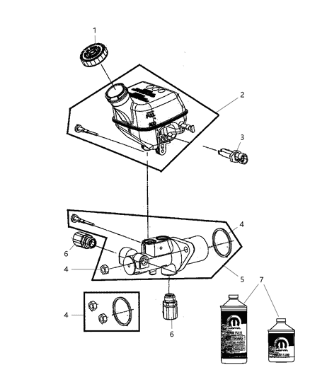 2009 Chrysler PT Cruiser Master Cylinder Diagram