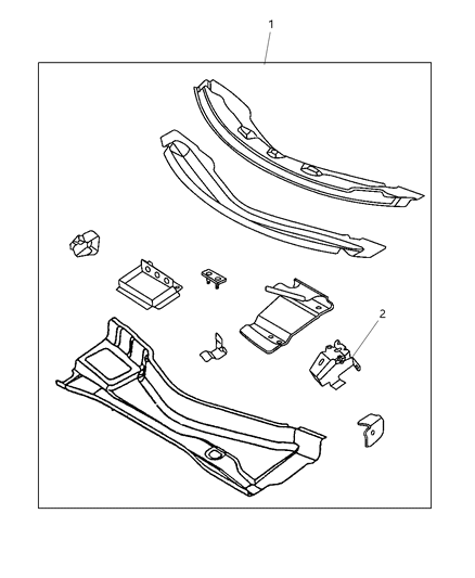 2002 Chrysler Prowler DEFLECTOR-Water Diagram for 4865037AA