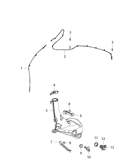 2015 Dodge Challenger Nozzle-Windshield Washer Diagram for 68260442AA