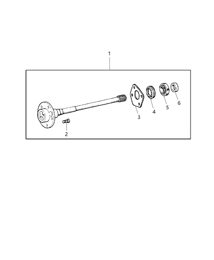 2006 Jeep Wrangler Shaft - Rear Axle Diagram 2