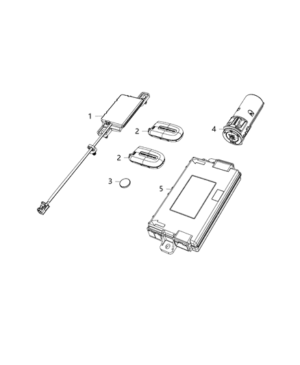 2016 Dodge Charger Antenna-Remote Start And KEYLESS En Diagram for 68067533AH