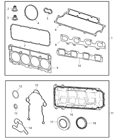 2006 Dodge Magnum Gasket Packages - Engine Diagram 4