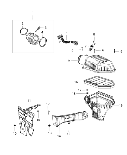 2016 Dodge Charger Air Cleaner Diagram 3