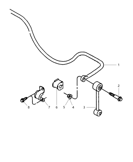 2003 Jeep Wrangler Stabilizer - Rear Diagram