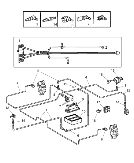 2005 Chrysler Crossfire Front Door Vacuum System - Central Locking Diagram
