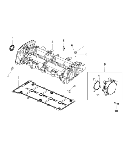 2018 Jeep Compass Cover-CAMSHAFT Diagram for 68228134AA