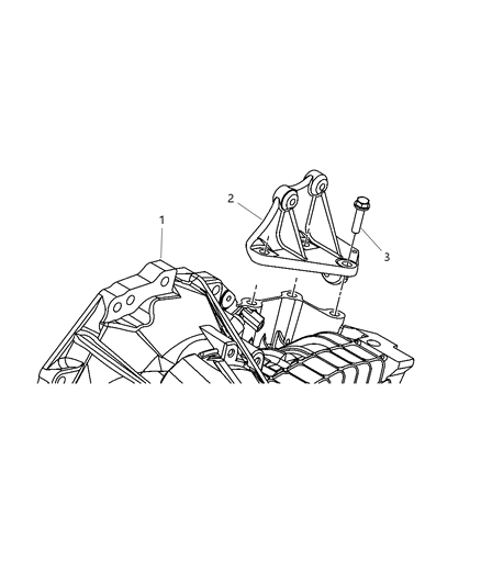 2007 Chrysler Pacifica Upper Transaxle Bracket Diagram