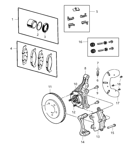 2013 Dodge Avenger Front Brakes Diagram