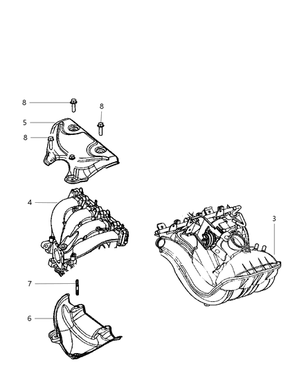 2002 Chrysler Sebring Manifold - Intake & Exhaust Diagram 3