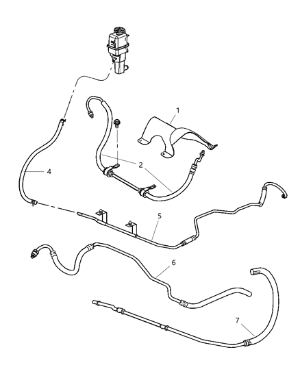 2009 Chrysler Sebring Power Steering Hose Diagram