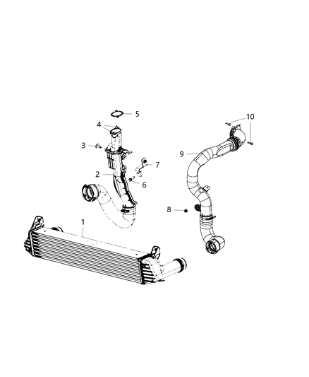 2020 Jeep Cherokee Duct-Charge Air Cooler Diagram for 68450787AA