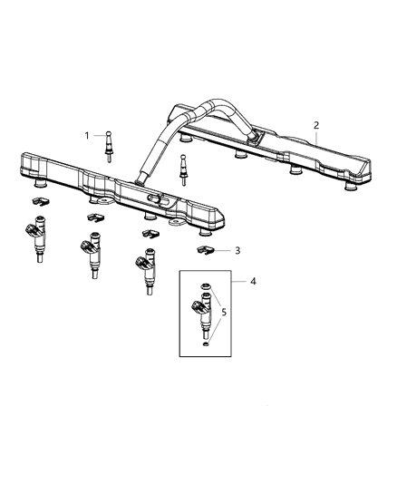 2019 Dodge Charger Injector-Fuel Diagram for 5037479AD