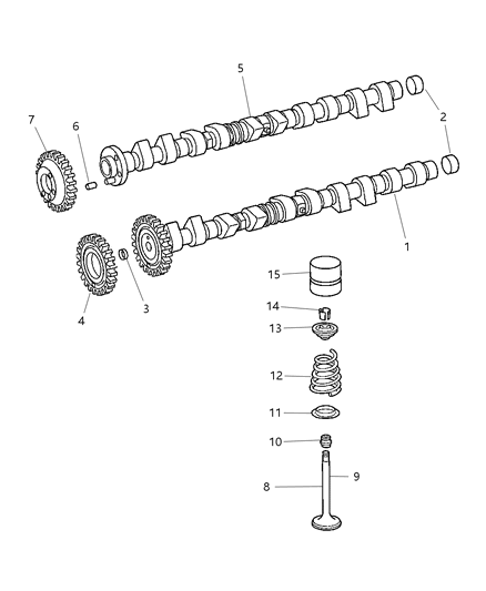 2006 Dodge Sprinter 3500 Camshaft & Valves Diagram