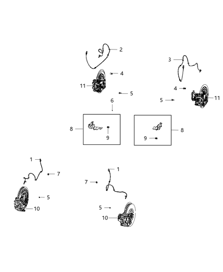 2020 Jeep Compass Sensor-Anti-Lock Brakes Diagram for 68354225AB