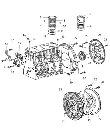 2006 Jeep Liberty DOWEL Pin-Transmission Diagram for 5093959AA