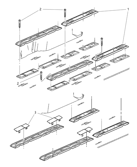 2007 Dodge Grand Caravan Rear Seats Attachment - Floor Pan Diagram