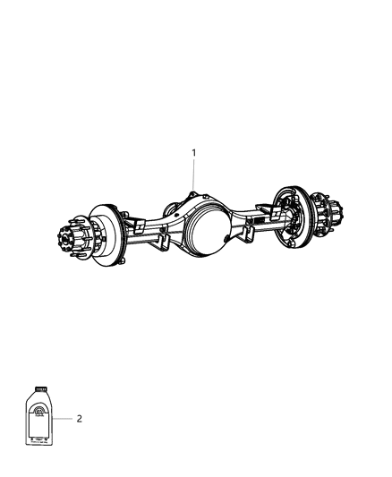 2019 Ram 4500 Axle Assembly, Rear Diagram