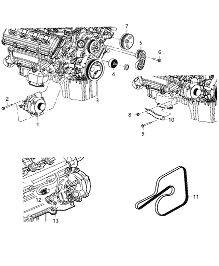 2009 Dodge Challenger Pulley-Power Steering Pump Diagram for 4578769AA