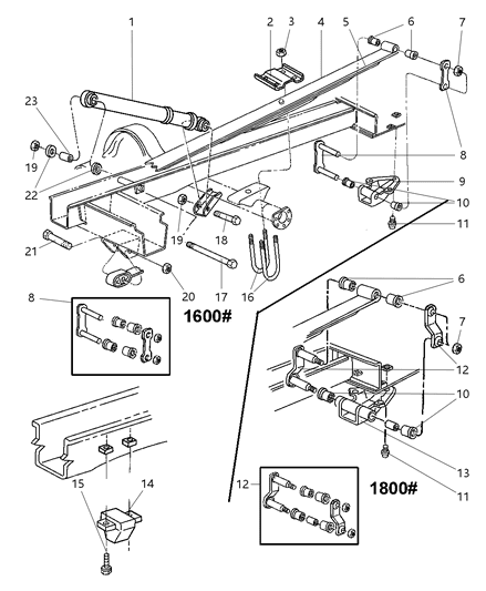 1997 Dodge Ram Van Rear Suspension Diagram 1