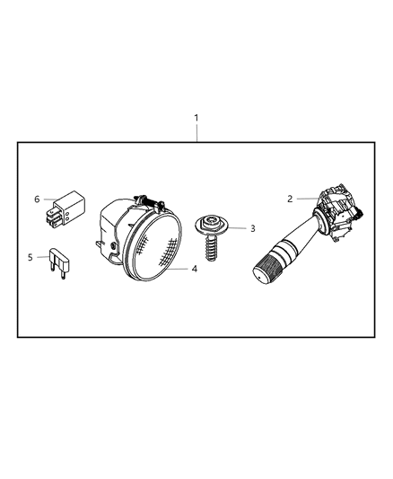 2009 Jeep Commander Light Kit - Fog Diagram