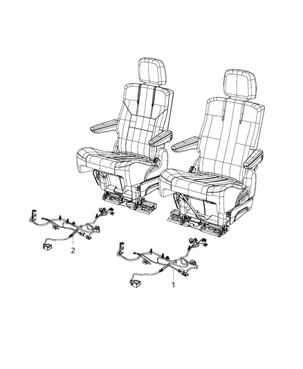 2016 Dodge Grand Caravan Wiring - Rear Seats Diagram