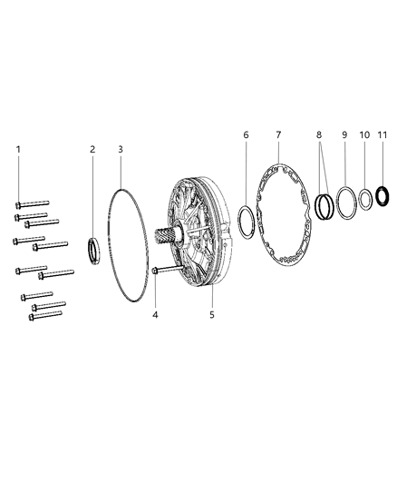 2008 Dodge Ram 3500 Oil Pump & Related Parts Diagram 2