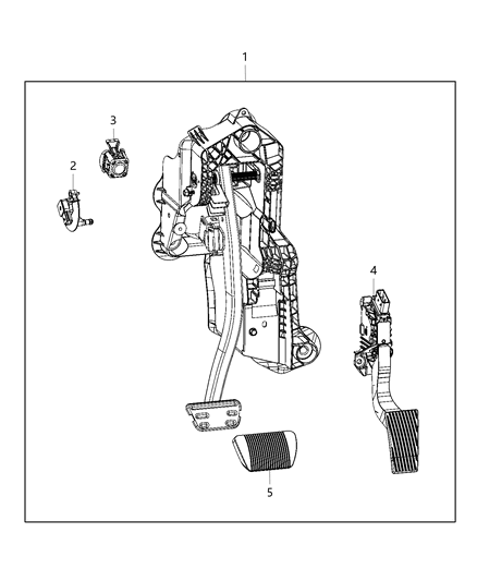 2021 Ram 1500 Pedal, Brake Diagram 1