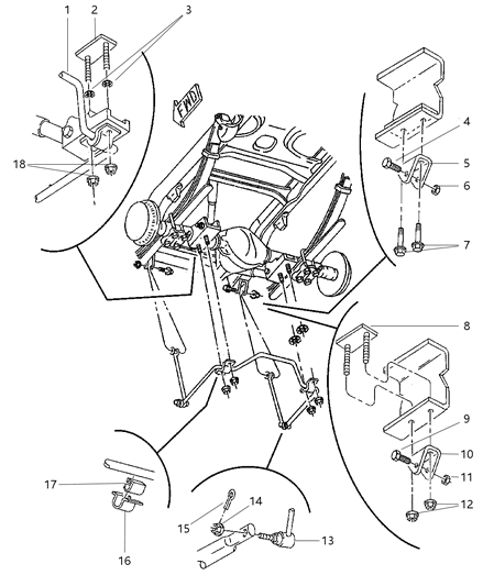 2001 Dodge Ram 2500 Stabilizer - Rear Diagram