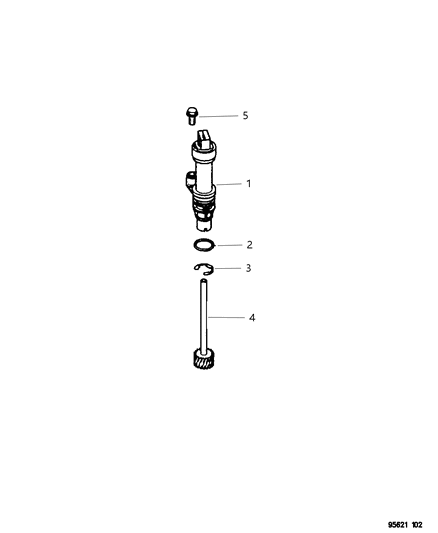 1997 Chrysler Sebring Coupe Pinion, Speedometer Diagram 2
