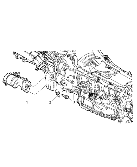 2005 Dodge Dakota Starter & Mounting Diagram 1