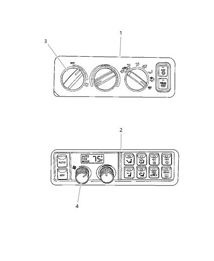 1997 Dodge Intrepid Controls, Air Conditioner And Heater Diagram