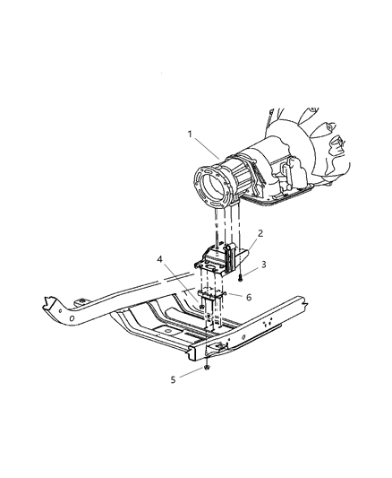 2006 Jeep Wrangler Mount, Transmission Diagram 2